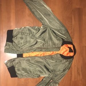 Green bomber jacket